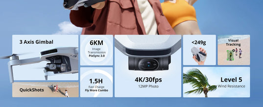 Mini 4K Drone with 3-Axis Gimbal, GPS, and 6KM Transmission